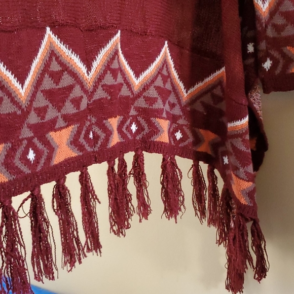 Entro Aztec Fringe Open Cardigan Size S - Picture 4 of 7